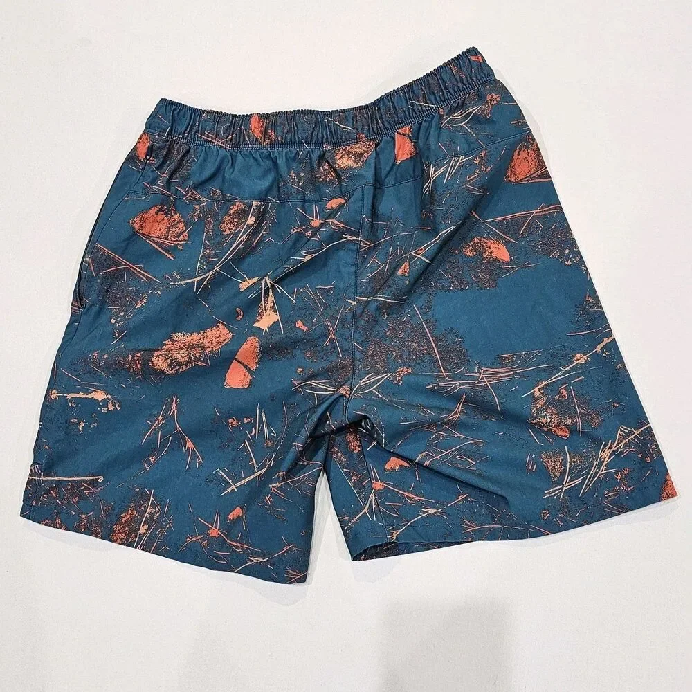 The North Face Wander Coral Men's Small Blue Teal Swim Trunks Shorts